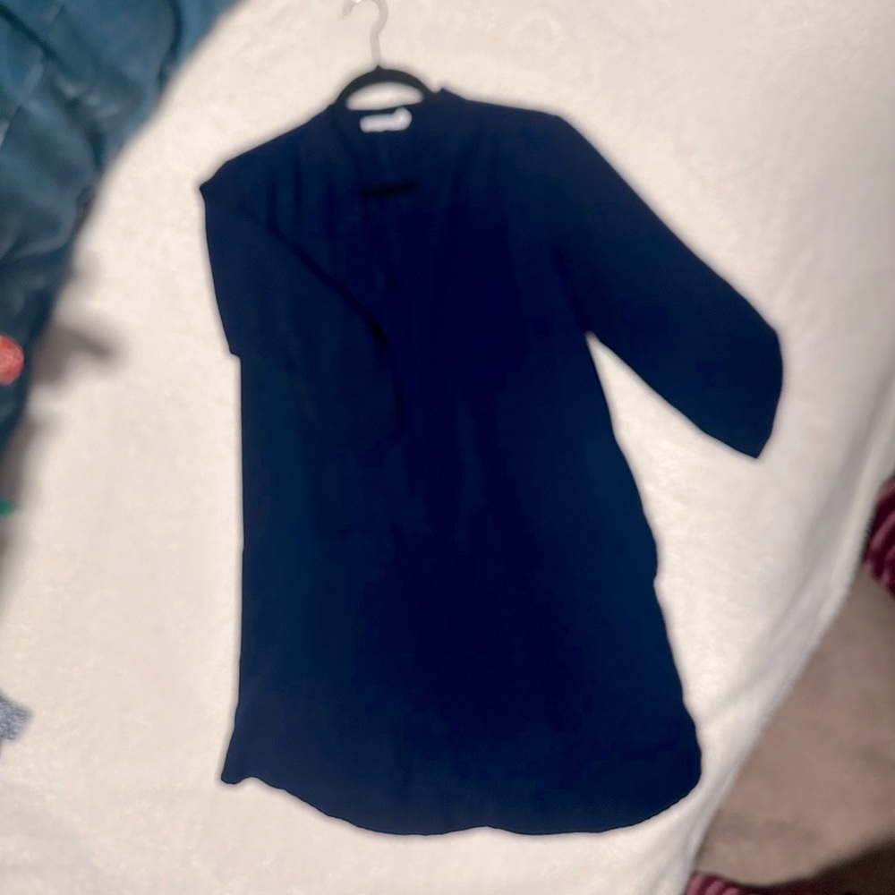 Shirt dress with pockets
